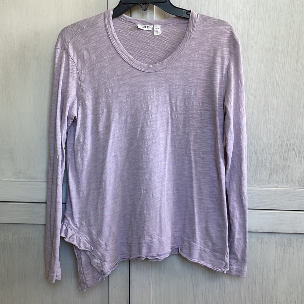 Wilt cotton slub slant hem tunic